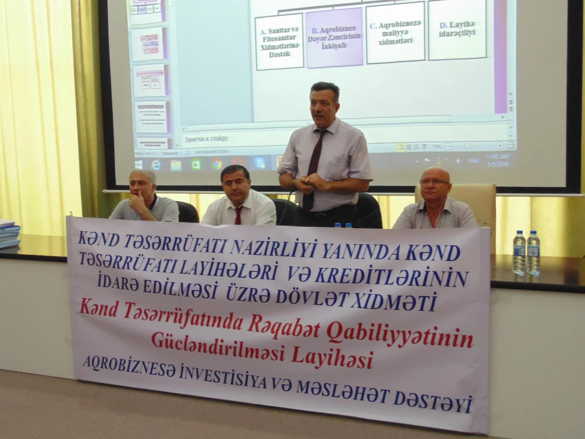 Kənd Təsərrüfatı Nazirliyi dəyər zəncirlərinin yaradılması üçün məlumatlandırma kampaniyasını davam etdirir