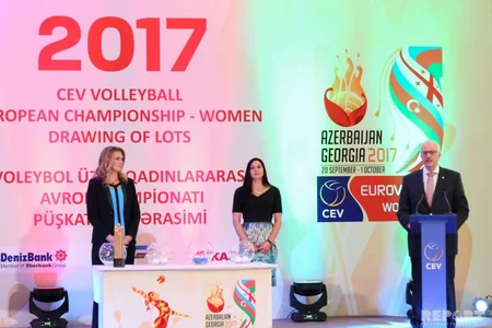 Прошла жеребьевка предстоящего в Азербайджане и Грузии ЧЕ-2017 среди женщин по волейболу - ВИДЕО - ФОТО