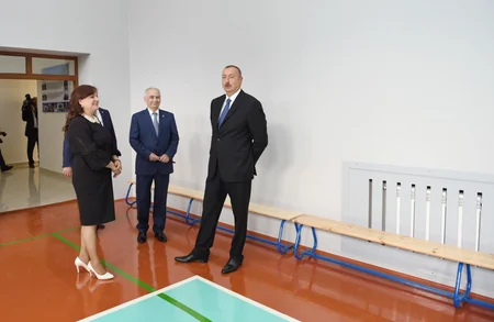 President Ilham Aliyev viewed school No. 265 in Khatai district after major overhaul