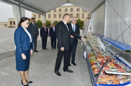 Prezident Abşeron rayonunda “Zəhmət-Ruzi” MMC-nin fəaliyyəti ilə tanış olub