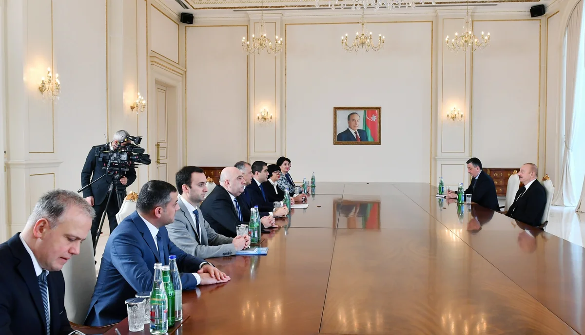 Президент Ильхам Алиев принял спикера парламента Грузии