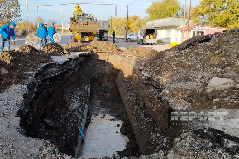 Kürdəmirdə magistral su kəməri partlayıb, rayon mərkəzi və 12 kənd susuz qalıb - YENİLƏNİB