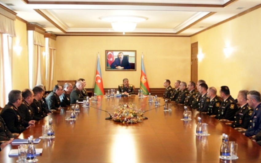 Zakir Hasanov gave instructions on strengthening control over military objects in territory of enemy