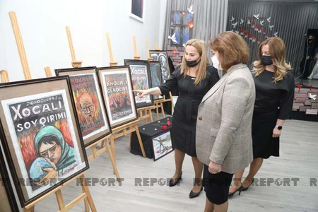 Şagirdlərin Xocalı soyqırımı ilə bağlı hazırladığı kompozisiya təqdim edilib
