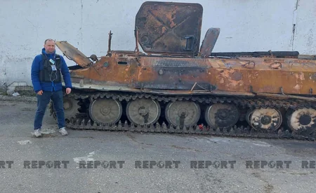 Ukraynanın Nikolayev vilayətində məhv edilmiş Rusiya hərbi texnikası – FOTOREPORTAJ