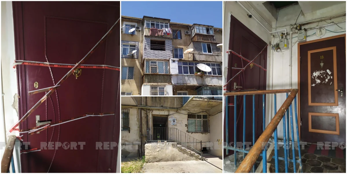 Qadının elektrik naqililə boğularaq öldürüldüyü evdən görüntülər - VİDEO