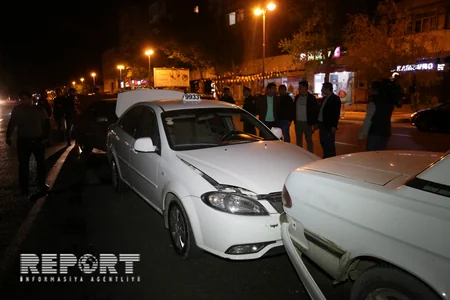 Bakıda qadın sürücü zəncirvari yol qəzasına səbəb olub - FOTO - VİDEO - YENİLƏNİB