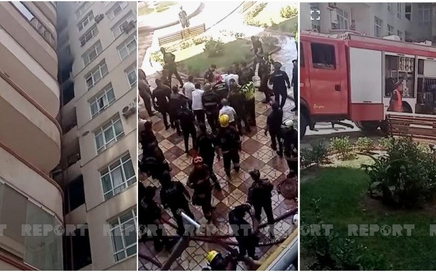 Fire breaks out in 16-storey residential building in Baku