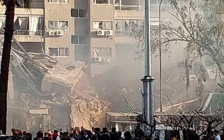 Israeli rocket falls near Iranian embassy in Damascus