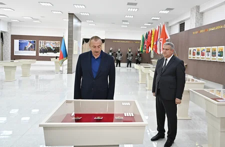 İlham Əliyev Ağsuda Gənc Sənətkarlar Mərkəzinin və Dövlət Rəmzləri Muzeyinin açılışında iştirak edib - YENİLƏNİB