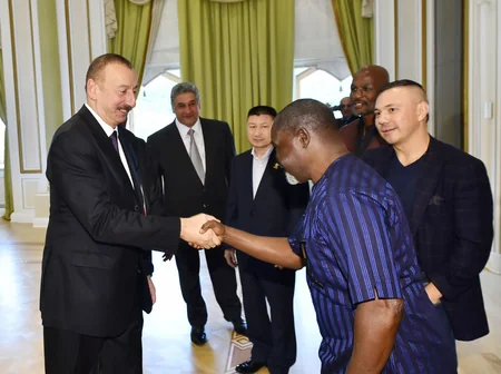 President Ilham Aliyev receives participants of 55th Convention of World Boxing Council