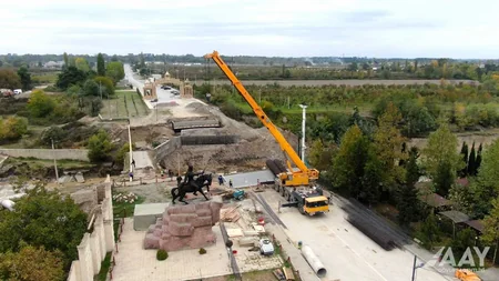 Qudyalçayın üzərində müvəqqəti yeni alternativ yol salınıb