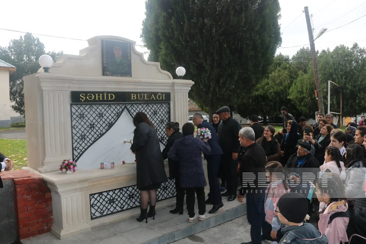 Qaxda şəhid bulağının açılışı olub