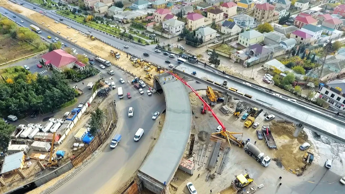Sulutəpə dairəsində yeni yol qovşağının inşası tamamlanmaq üzrədir