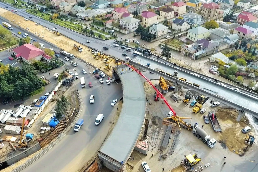Sulutəpə dairəsində yeni yol qovşağının inşası tamamlanmaq üzrədir
