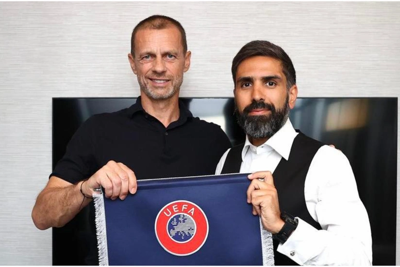 Rövşən Nəcəf UEFA prezidenti ilə görüşüb