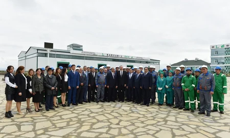 Prezident İlham Əliyev Ağstafada “Karvan-L EKO” sənaye parkında inşası başa çatdırılan müəssisələrin və istixana kompleksinin açılışında iştirak edib