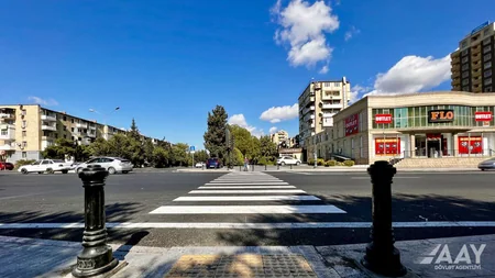 Bakının Fətəli xan Xoyski prospektində təmir yekunlaşıb