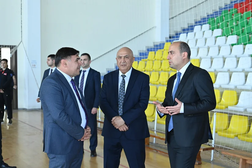 Elm və təhsil naziri Qusar Olimpiya İdman Kompleksini ziyarət edib