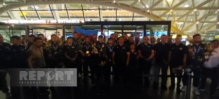 Avropa çempionu olan güləşçilərimiz Vətənə qayıdıblar