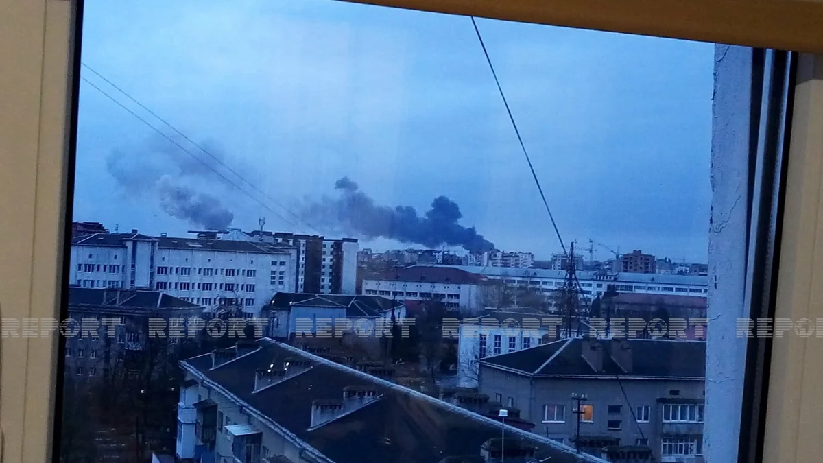 Explosion heard near airport in western Ukraine