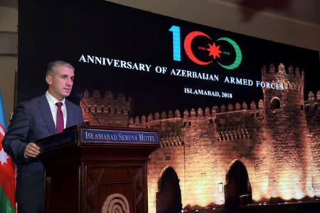 Azərbaycan Ordusunun 100 illik yubileyi Pakistanda təntənəli qeyd olunub