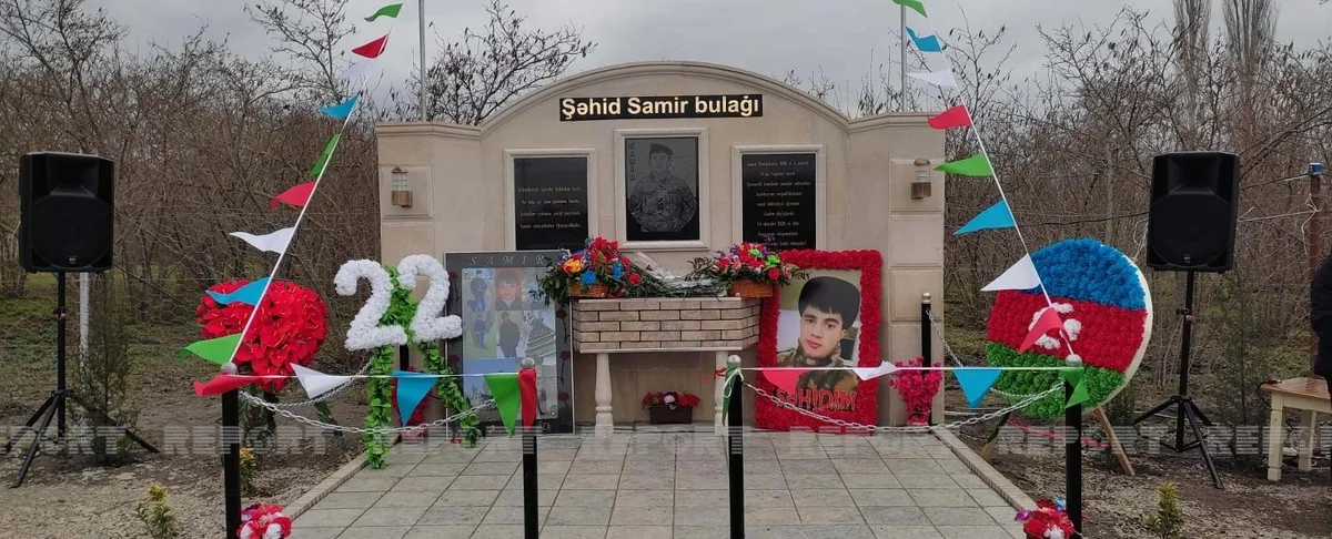 Xaçmazda şəhid bulağının açılışı olub  