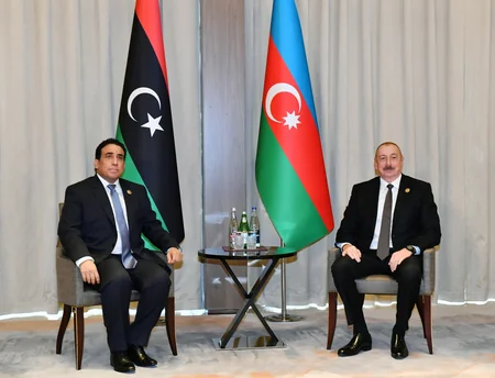 İlham Əliyev Liviya Dövləti Prezident Şurasının sədri ilə görüşüb - YENİLƏNİB