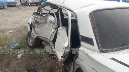 Yük və minik maşınları toqquşdu: ata öldü, oğlu ağır yaralandı