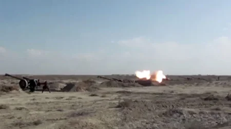 В ходе широкомасштабных учений азербайджанской армии проведен этап боевой стрельбы - ВИДЕО