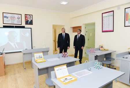 Salyan şəhərində 2 saylı tam orta məktəbin yeni binası istifadəyə verilib