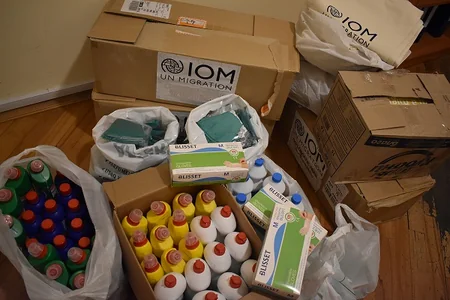 International Organization for Migration donates disinfectants to shelters in Azerbaijan