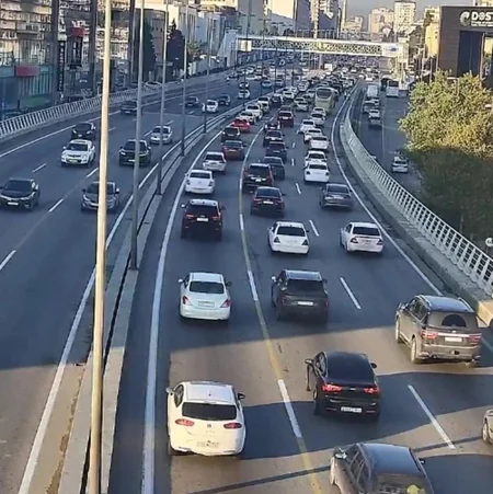 Bakının bir sıra yollarında tıxac var - SİYAHI