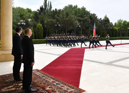 Serbiya Prezidenti Aleksandr Vuçiçin rəsmi qarşılanma mərasimi olub