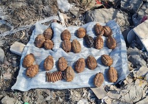 Abşeronda 17 əl qumbarası, 16 partlayıcı və xeyli silah-sursat aşkarlanıb