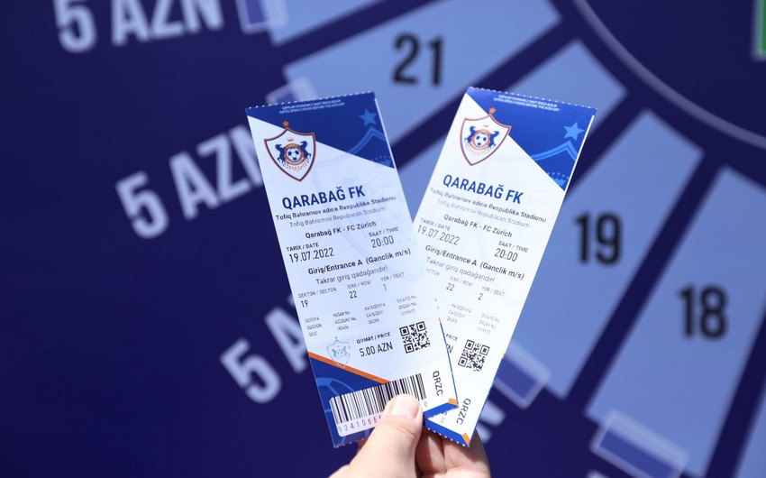 Qarabağ - Sürix oyununa satılmış biletlərin sayı açıqlanıb