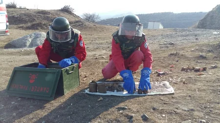 Şəmkirdə əl qumbaraları və mərmilər tapıldı