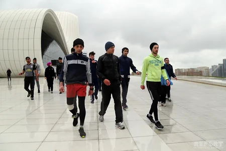 Bakı Marafonu 2017nin növbəti açıq hava təlimi keçirilib - FOTOREPORTAJ