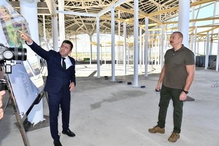 Prezident Zəngilan Beynəlxalq Hava Limanının tikintisi ilə tanış olub - YENİLƏNİB