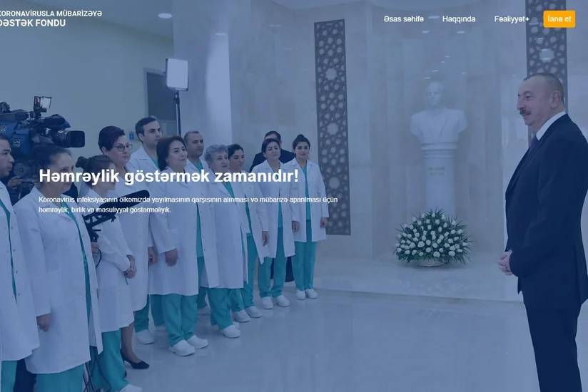 Koronavirusla Mübarizəyə Dəstək Fondunun saytı fəaliyyətə başladı