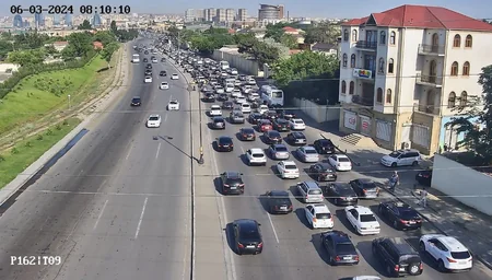 Bakının bir sıra yollarında tıxac müşahidə olunur