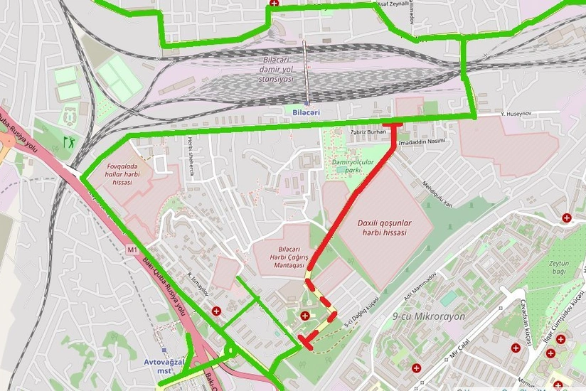 Bakının Xurşudbanu Natəvan küçəsi ilə hərəkət məhdudlaşdırılır