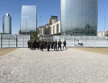 Azerbaijan's military top brass visits Victory Park under construction