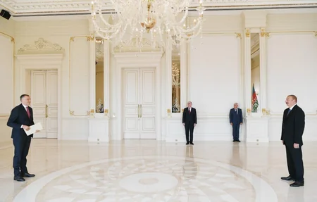 President Ilham Aliyev received credentials of incoming Georgian ambassador