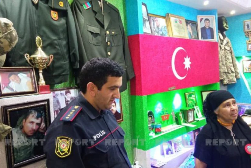Polislər İsmayıllıda şəhid ailələrini ziyarət edib