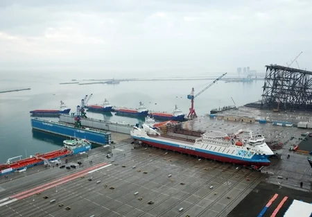 President Ilham Aliyev attended ceremony to launch first tanker built at Baku Shipyard