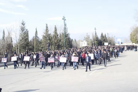 Tərtərdə Xocalı soyqırımı ilə əlaqədar ümumrayon yürüşü keçirilib