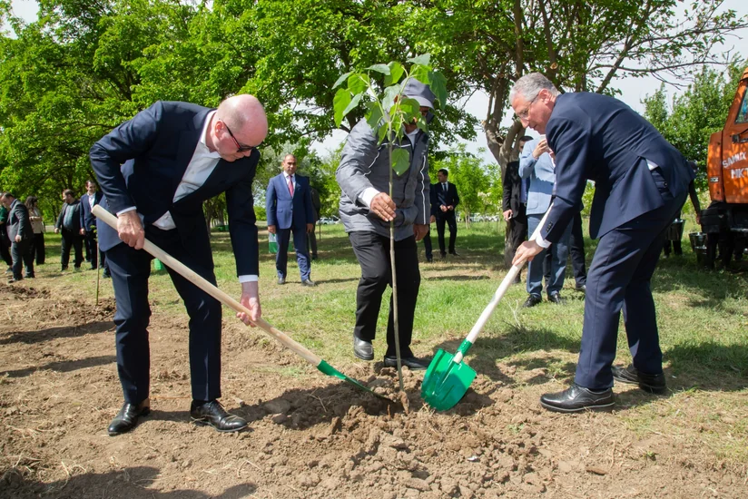Nazir BP-nin regional prezidenti ilə birgə Samuxda ağac əkib