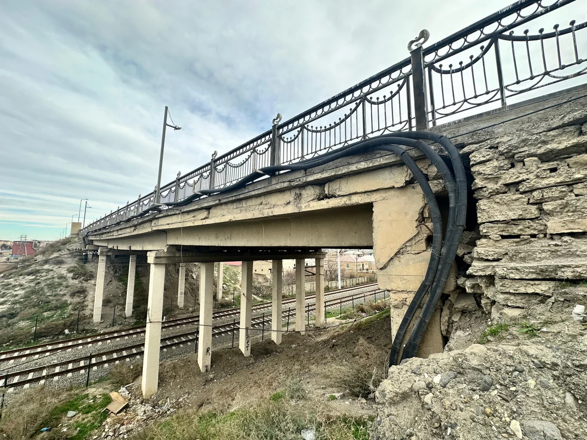 Sumqayıt şəhərini Saray qəsəbəsi ilə birləşdirən körpü sökülür