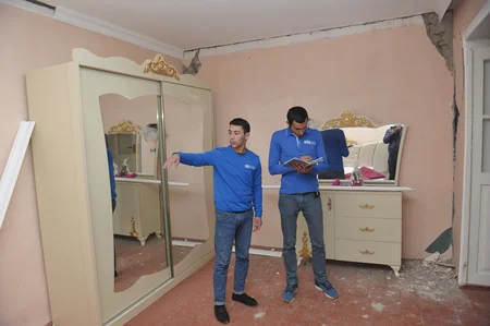 “Regional İnkişaf” İB-nin nümayəndələri zəlzələdən zərər çəkmiş ərazilərdə olub